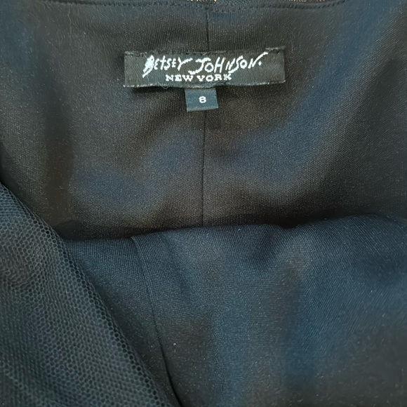 Vintage Betsey Johnson Black Tulle Dress, Midi, Pleated, Size 8, EUC! Hoco!! - Picture 7 of 11